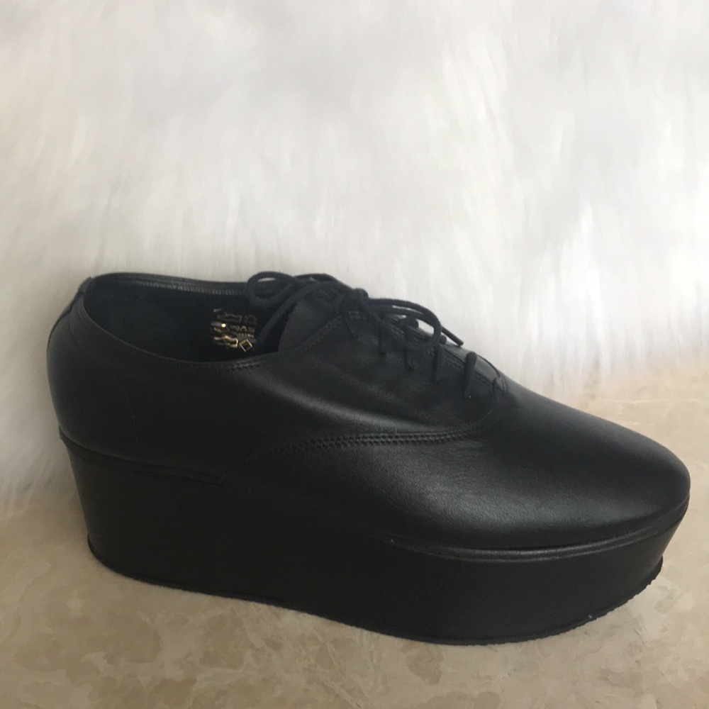 repetto plataform leathers Italian shoes size 8